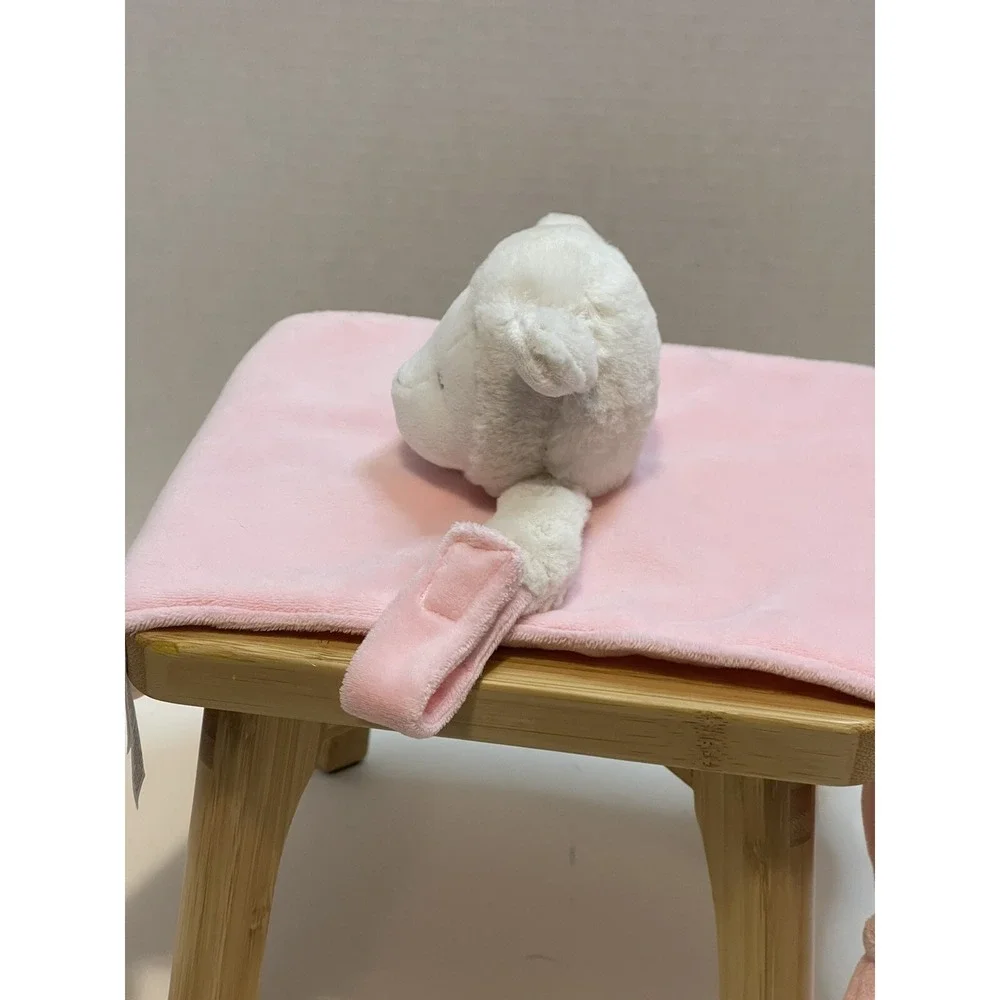Carters Lamb Pink Baby Security Blanket Long Knotted Corners Lovey‎